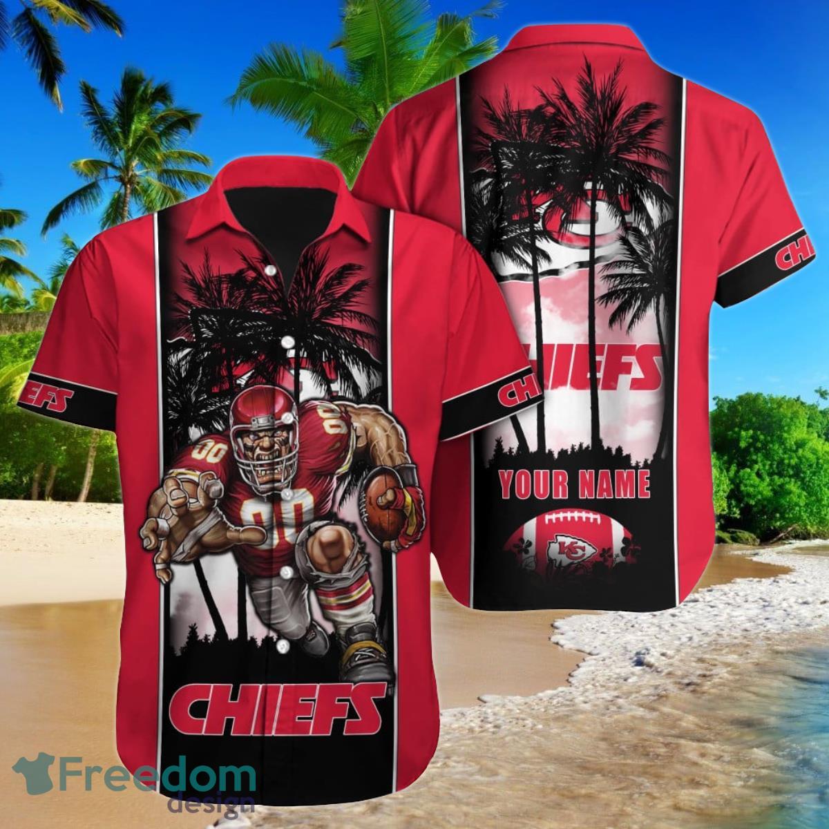 Kansas City Chiefs NFL Football Custom Name Hawaiian Shirt Special Gift For Loyal Fans Product Photo 1