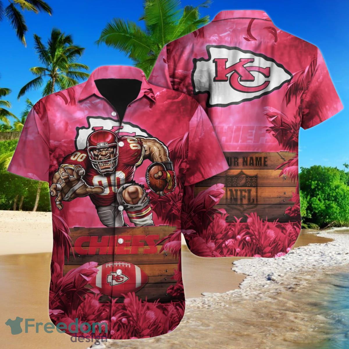 Custom Chiefs Hawaiian Shirt Mascot Kansas City Gift - Personalized Gifts:  Family, Sports, Occasions, Trending