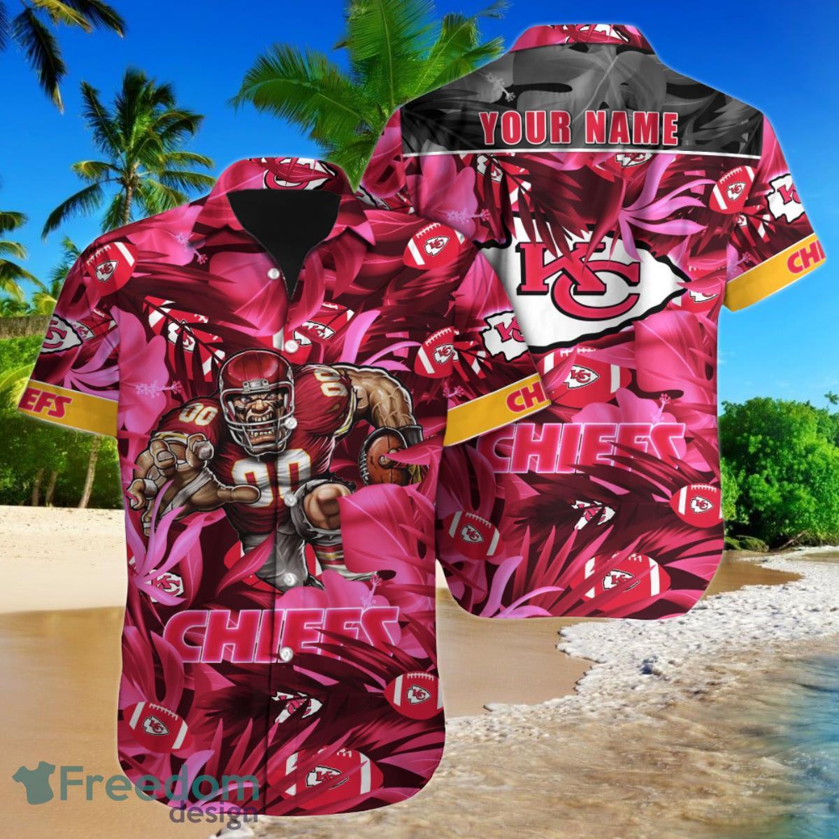 Kansas City Chiefs Custom Name NFL Hawaiian Shirt And Shorts Gift