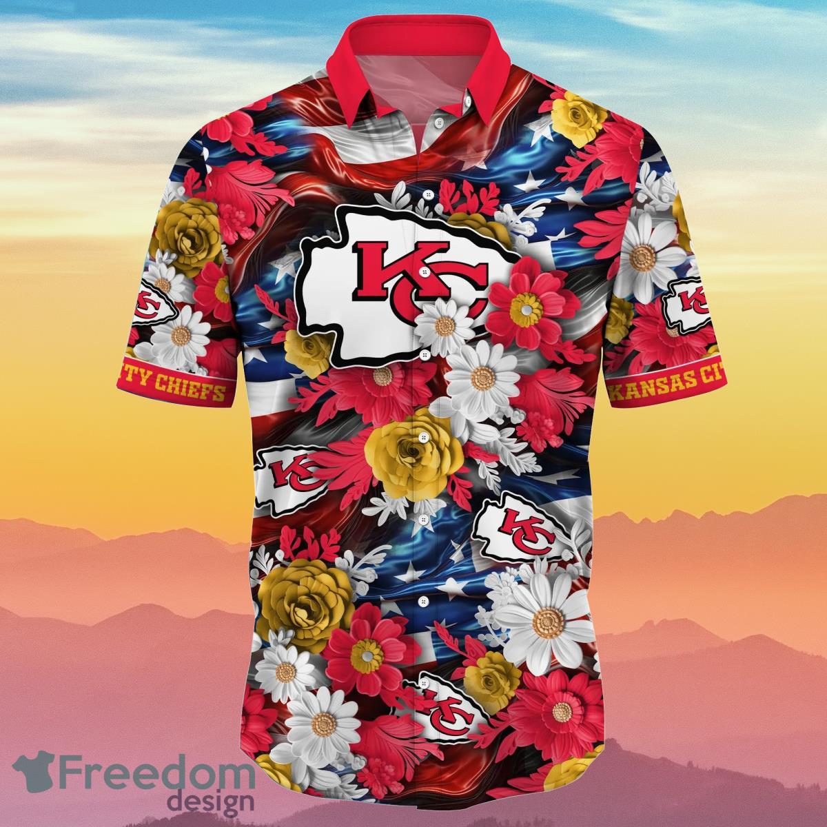 Kansas City Chiefs NFL Hawaiian Shirt 4th Of July Independence Day Special Gift For Men And Women Fans Product Photo 2