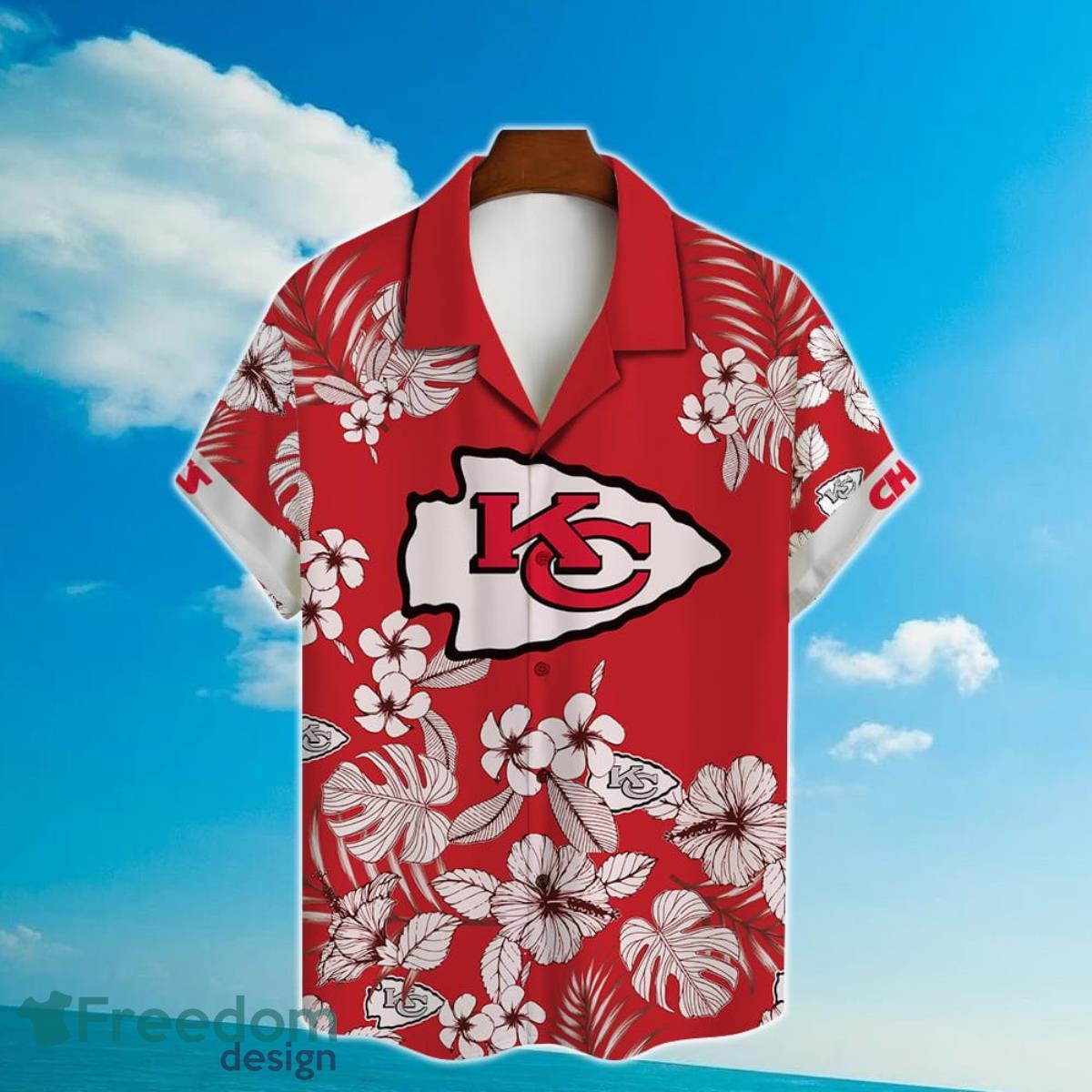 Kansas City Chiefs NFL Hibiscus 2023 AOP Hawaiian Shirt For Men Women Product Photo 2