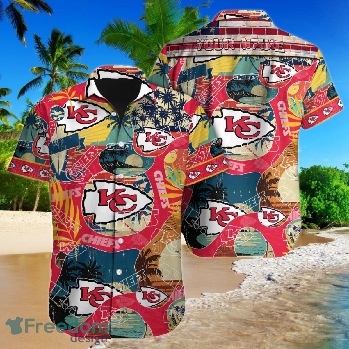 Kansas City Chiefs NFL NFL Football Custom Name Hawaiian Shirt Style Gift For Men And Women Fans Product Photo 1