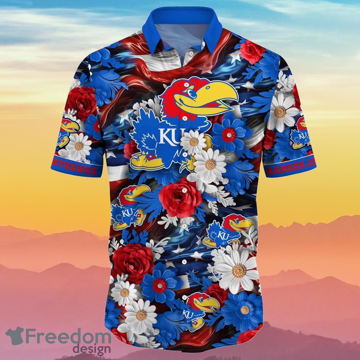 Kansas Jayhawks NCAA2 Hawaiian Shirt 4th Of July Independence Day Special Gift For Men And Women Fans Product Photo 2