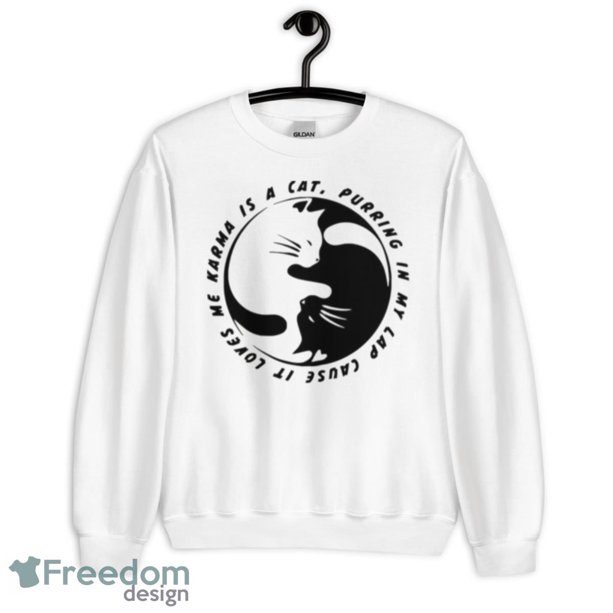 Karma Is A Cat Taylor Shirt - Unisex Heavy Blend Crewneck Sweatshirt