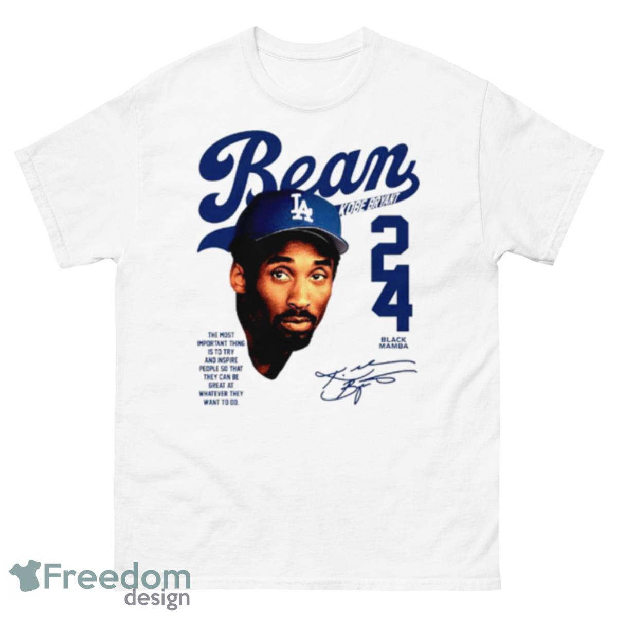 Kb Bean Kobe Bryant Los Angeles Dodgers Signature Shirt - 500 Men’s Classic Tee Gildan