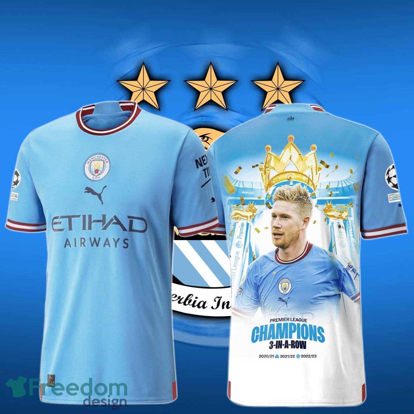 Kevin De Bruyne Back Signed Manchester City 2020-21 Home Shirt