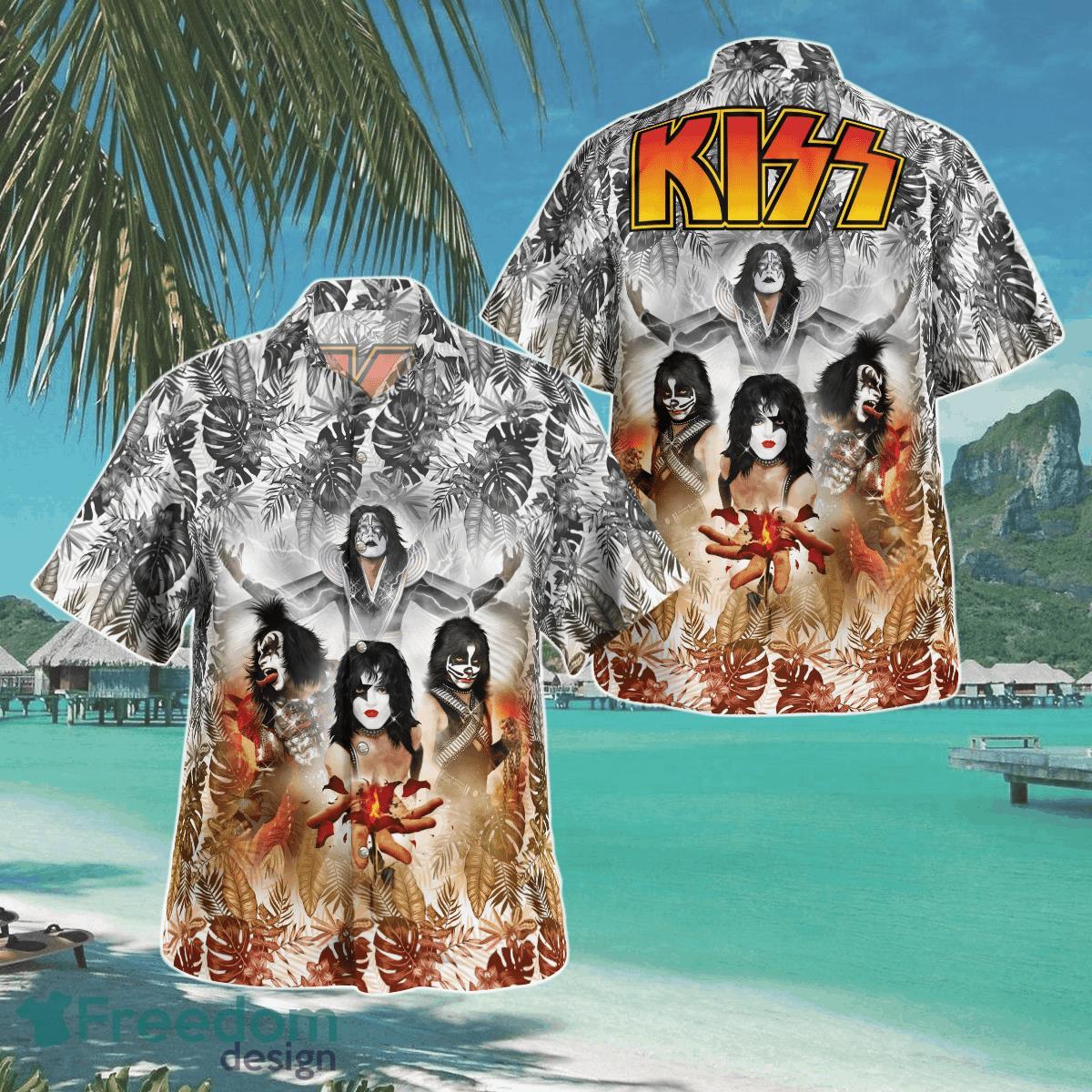 Kiss Band Tropical Hawaii Shirt Aloha Shirt For Men Women Product Photo 1