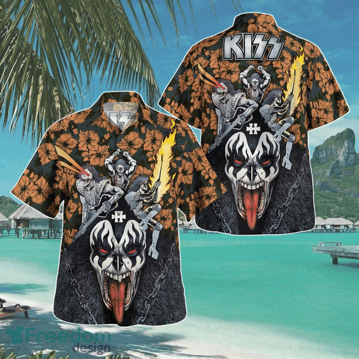 KISS Heavy Mental Hawaiian Shirt Aloha Shirt For Men Women Product Photo 1