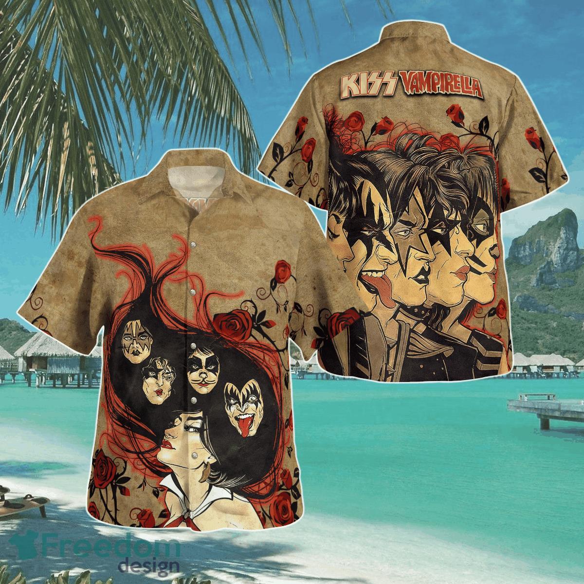 KISS Vampirella Hawaiian Shirt Aloha Shirt For Men Women Product Photo 1