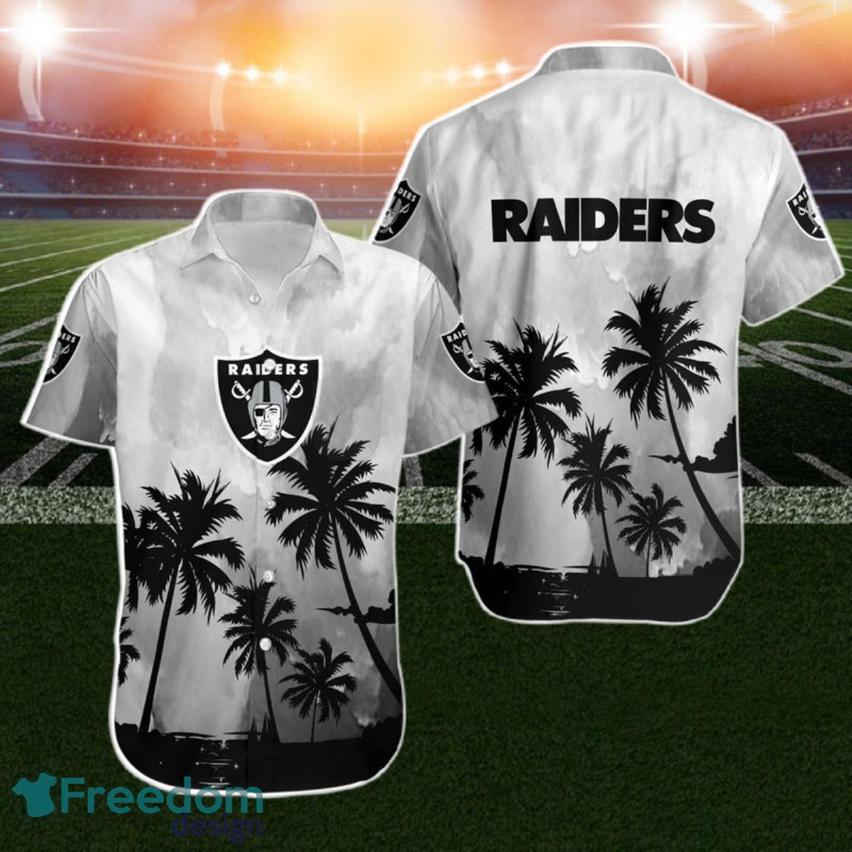 Las Vegas Raiders Coconut Trees NFL Gift For Fan Hawaiian Shirt Aloha Shirt For Men Women Product Photo 1