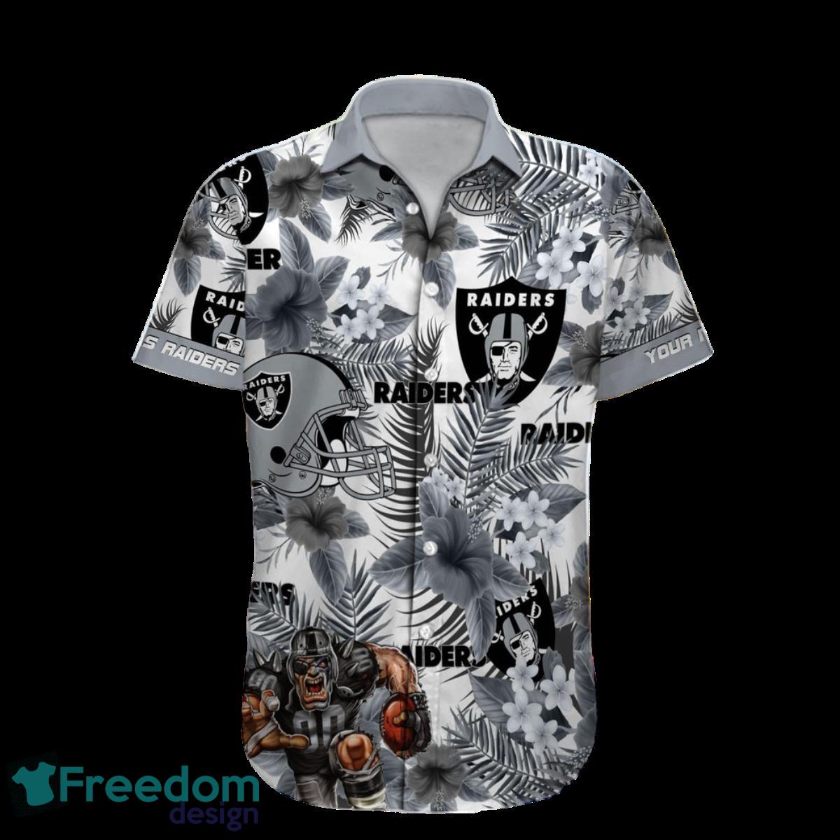 Las Vegas Raiders Hawaiian Shirt NFL Custom Name For Men Women Product Photo 1