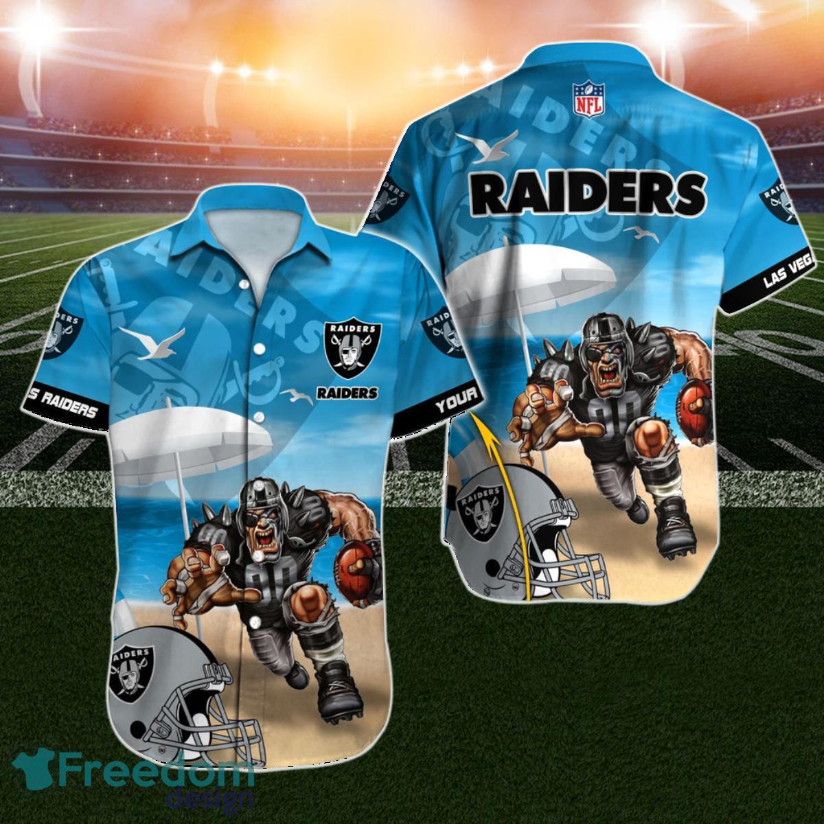 Las Vegas Raiders Hawaiian Shirt NFL Personalized For Big Fans Product Photo 1