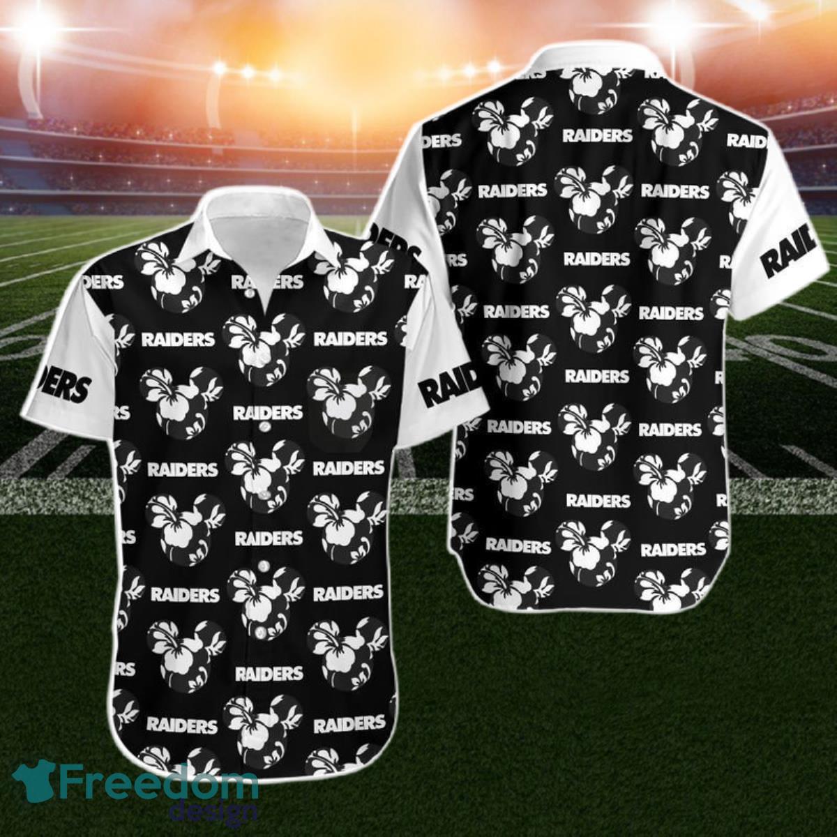 Las Vegas Raiders Mickey And Flowers Hawaii Shirt For Men Women Product Photo 1