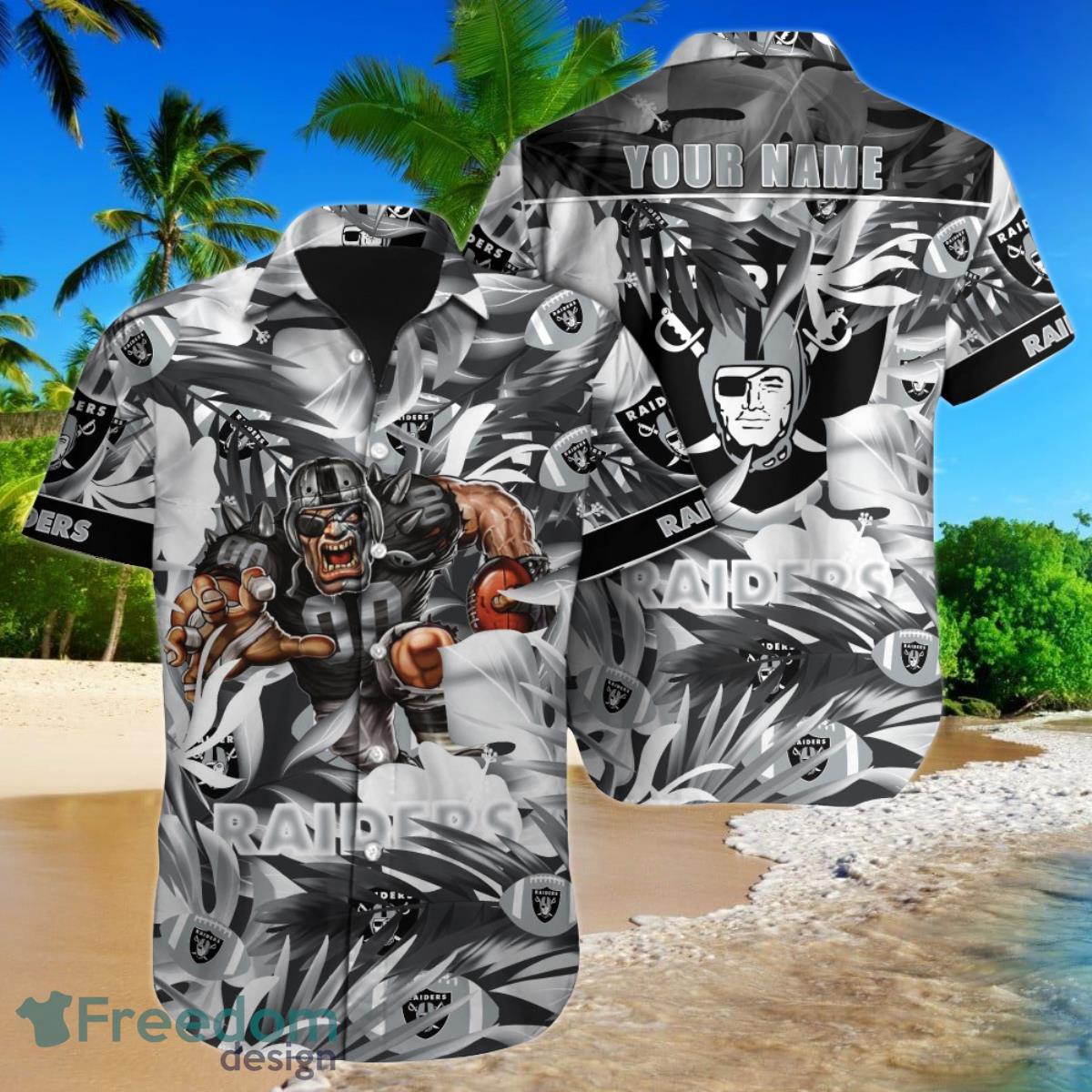 Las Vegas Raiders NFL Football Custom Name Hawaiian Shirt Best Gift For Loyal Fans Product Photo 1