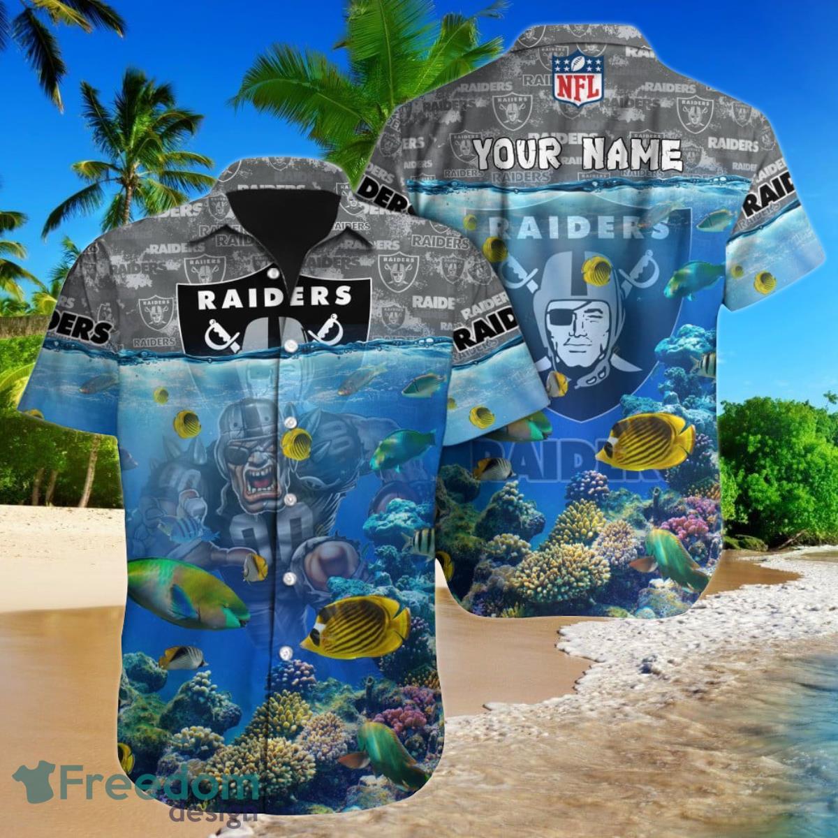 Las Vegas Raiders NFL Football Custom Name Hawaiian Shirt Best Gift For Real Fans Product Photo 1