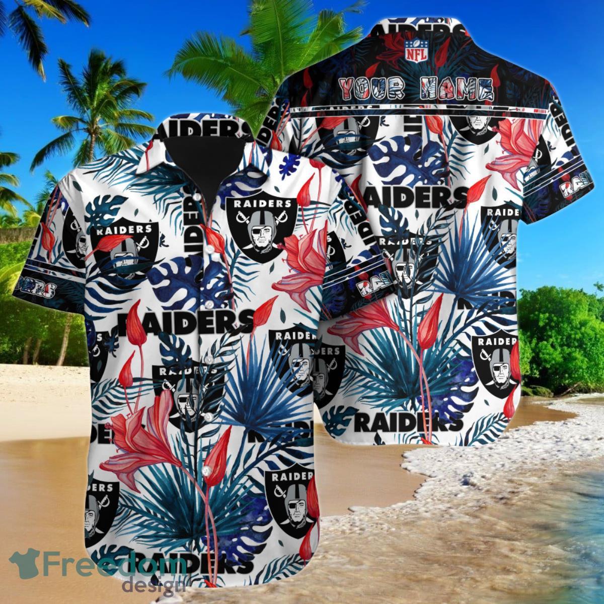 Las Vegas Raiders NFL Football Custom Name Hawaiian Shirt For Men Women Special Gift For Fans Product Photo 1