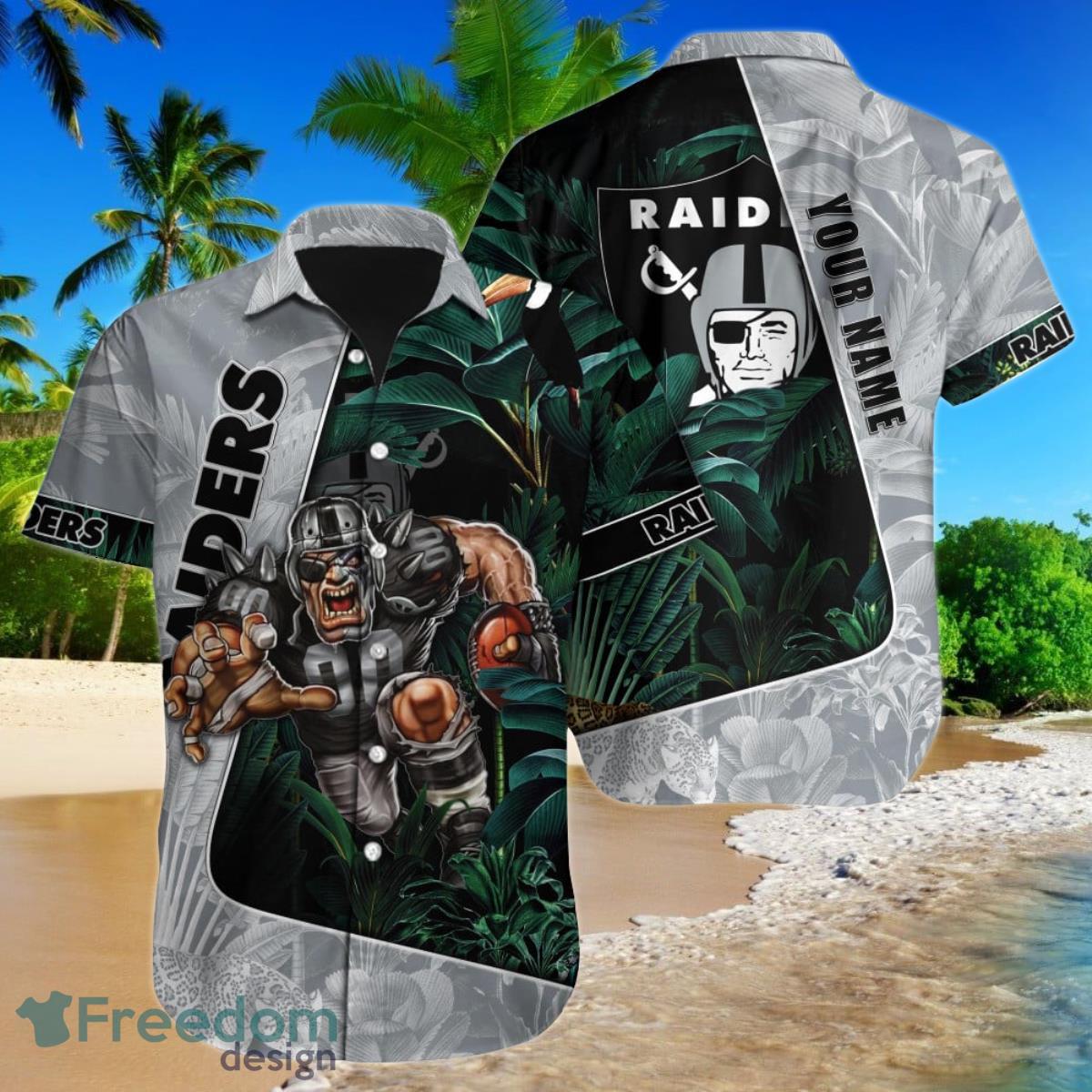 Las Vegas Raiders NFL Football Custom Name Hawaiian Shirt Ideal Gift For Men And Women Fans Product Photo 1