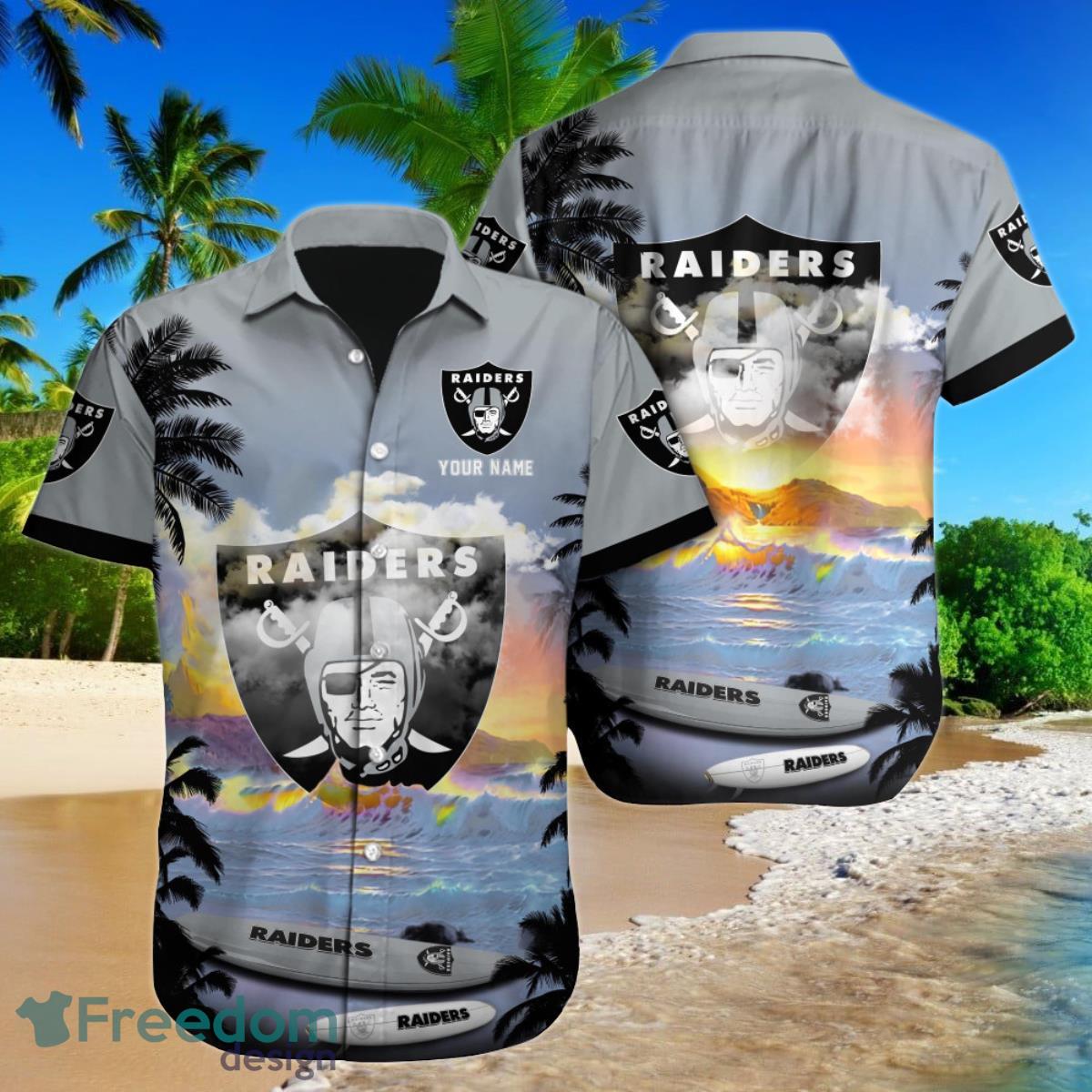 Las Vegas Raiders Hawaiian Shirt Gift For Football Players