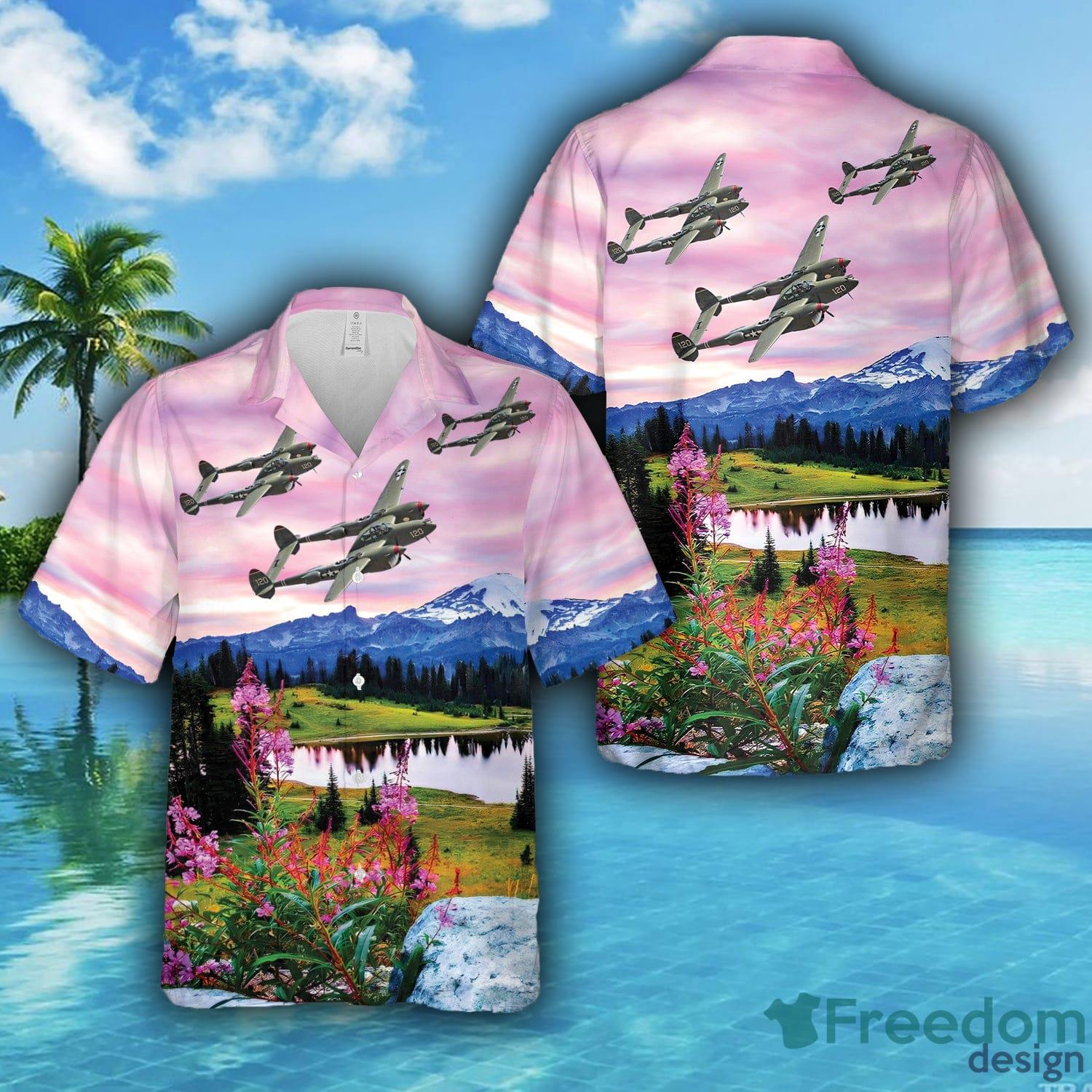 Us Air Force Lockheed U-2s Dragon Lady Red White Blue Flag Floral Hawaiian  Shirt - Hawaiian Outfit For Men - Excoolent