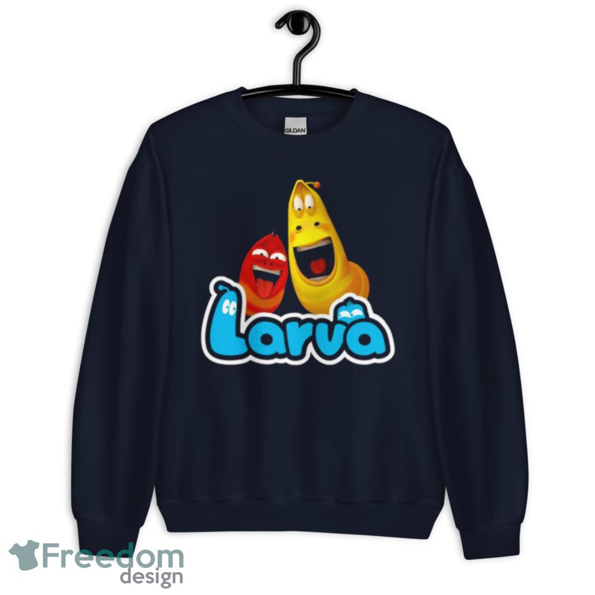 Logo Larva Cartoon Design Shirt - Unisex Crewneck Sweatshirt-1