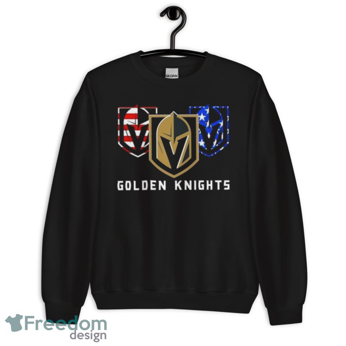 Logo US Flag NHL Hockey Vegas Golden Knights 2023 Shirt - Unisex Crewneck Sweatshirt Logo US Flag NHL Hockey Vegas Golden Knights 2023 Shirt - Unisex Crewneck Sweatshirt