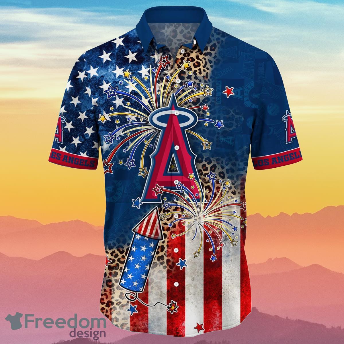 Los Angeles Angels MLB Hawaiian Shirt 4th Of July Independence Day