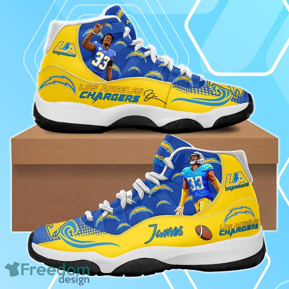 Los Angeles Chargers Derwin James Air Jordan 11 Shoes For Men Women Product Photo 1