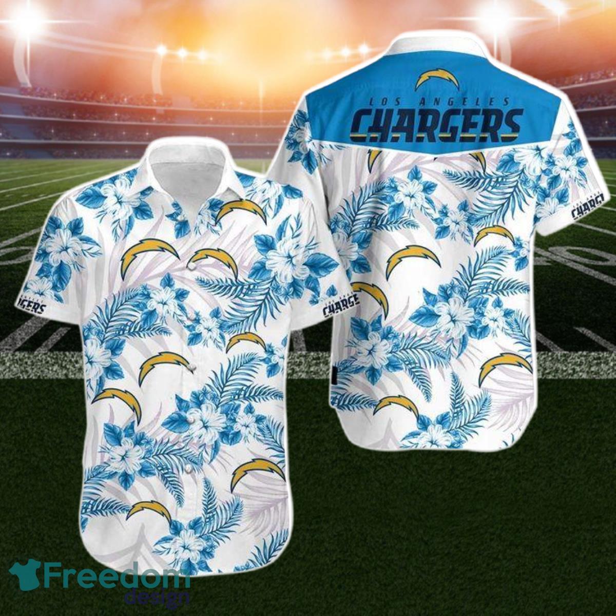 Los Angeles Chargers Hawaiian Shirt Aloha Shirt For True Fans Product Photo 1