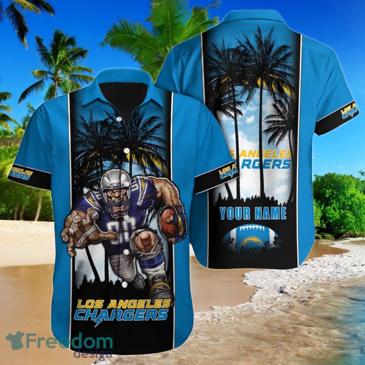 Los Angeles Chargers NFL Football Custom Name Hawaiian Shirt Ideal Gift For Real Fans Product Photo 1