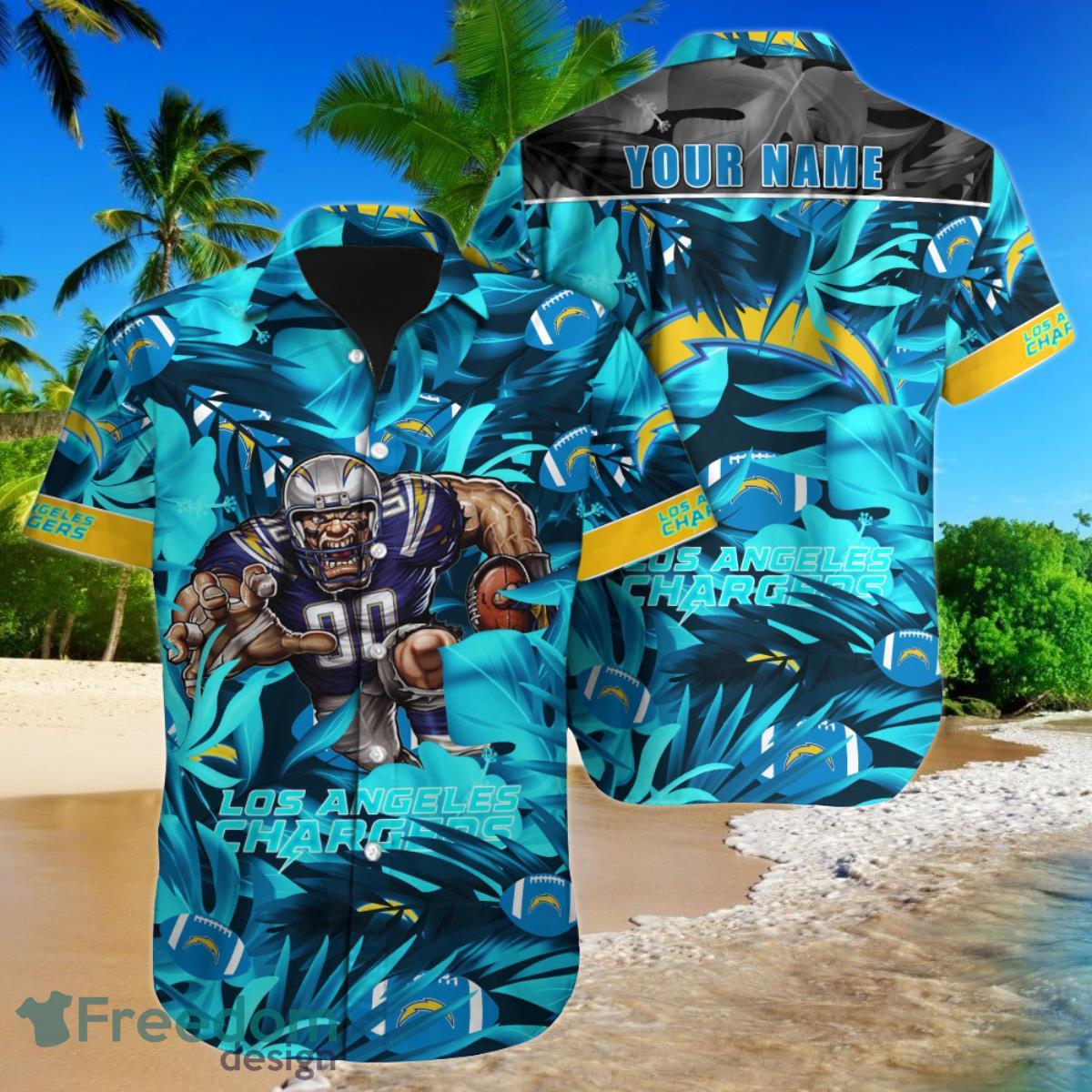 Los Angeles Chargers NFL Hawaiian Shirt Custom Vacation Aloha Shirt -  Trendy Aloha