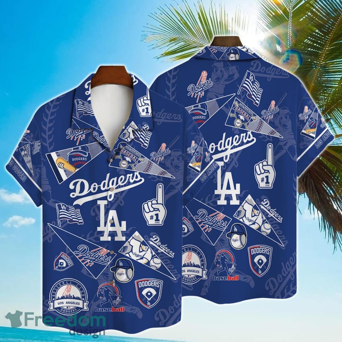 Los Angeles Dodgers Palm Tree Hawaiian Shirt, Baseball Dodgers