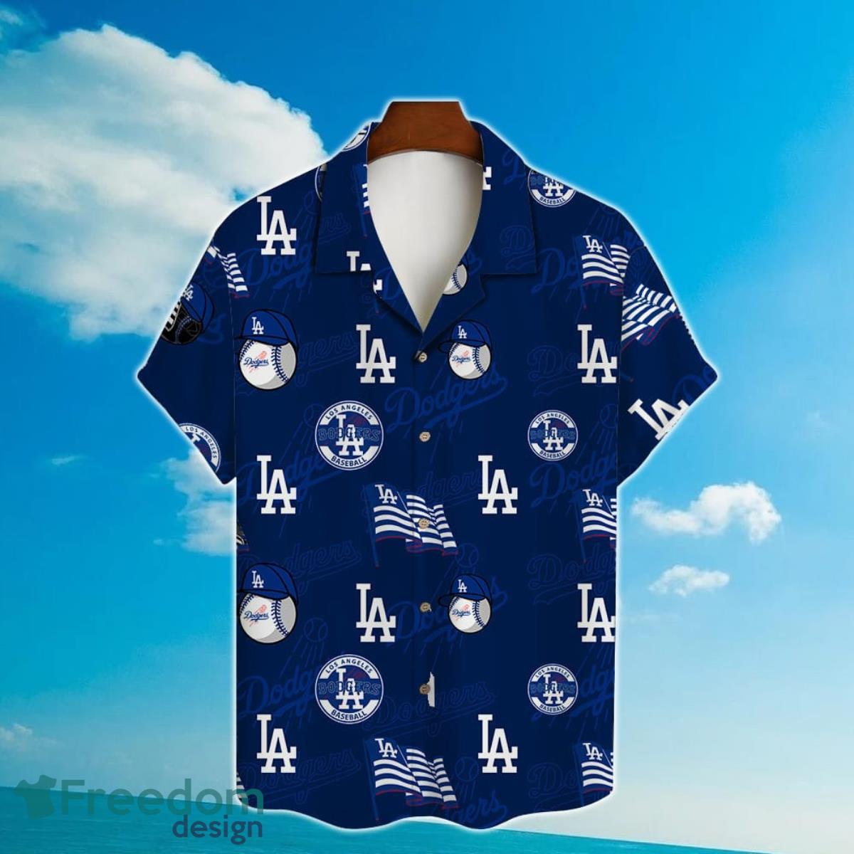 Los Angeles Dodgers Major League Baseball Simple Pattern 3D Hawaiian Shirt For Fans Product Photo 2