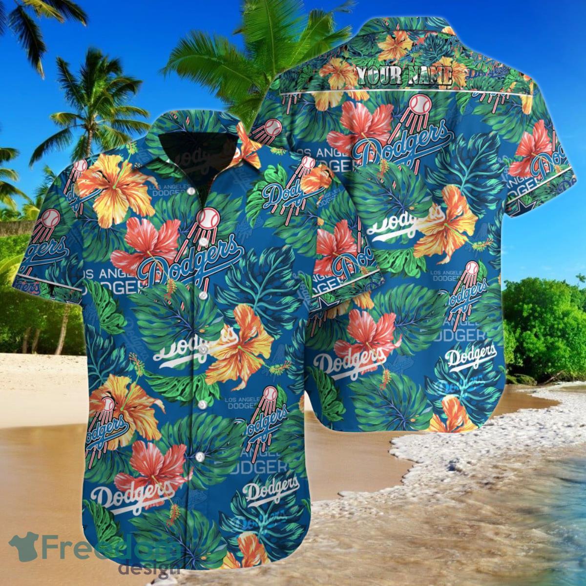 Los Angeles Dodgers MLB Custom Name Hawaiian Shirt Impressive Gift For Men  Women Fans - Freedomdesign