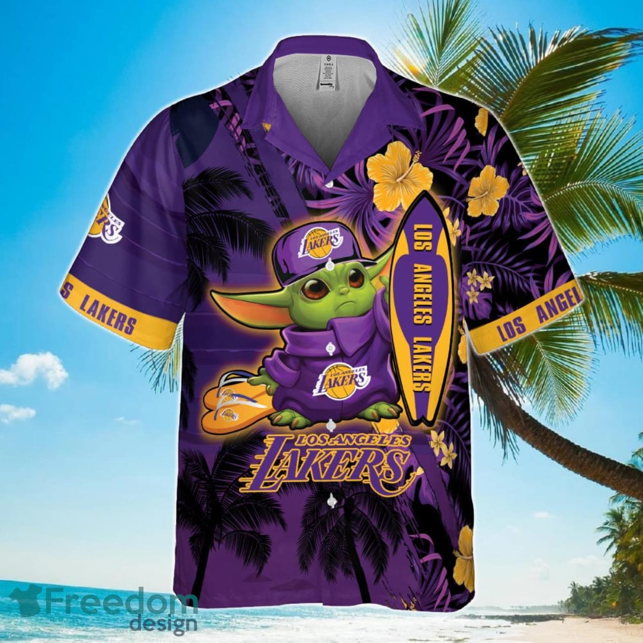Los Angeles Lakers Baby Yoda National Basketball Association 2023 Aop  Hawaiian Shirt For Men Women