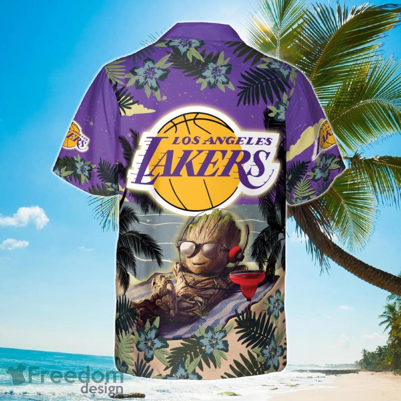 Los Angeles Lakers National Basketball Association 2023 Aop Button Up  Hawaiian Shirt - T-shirts Low Price