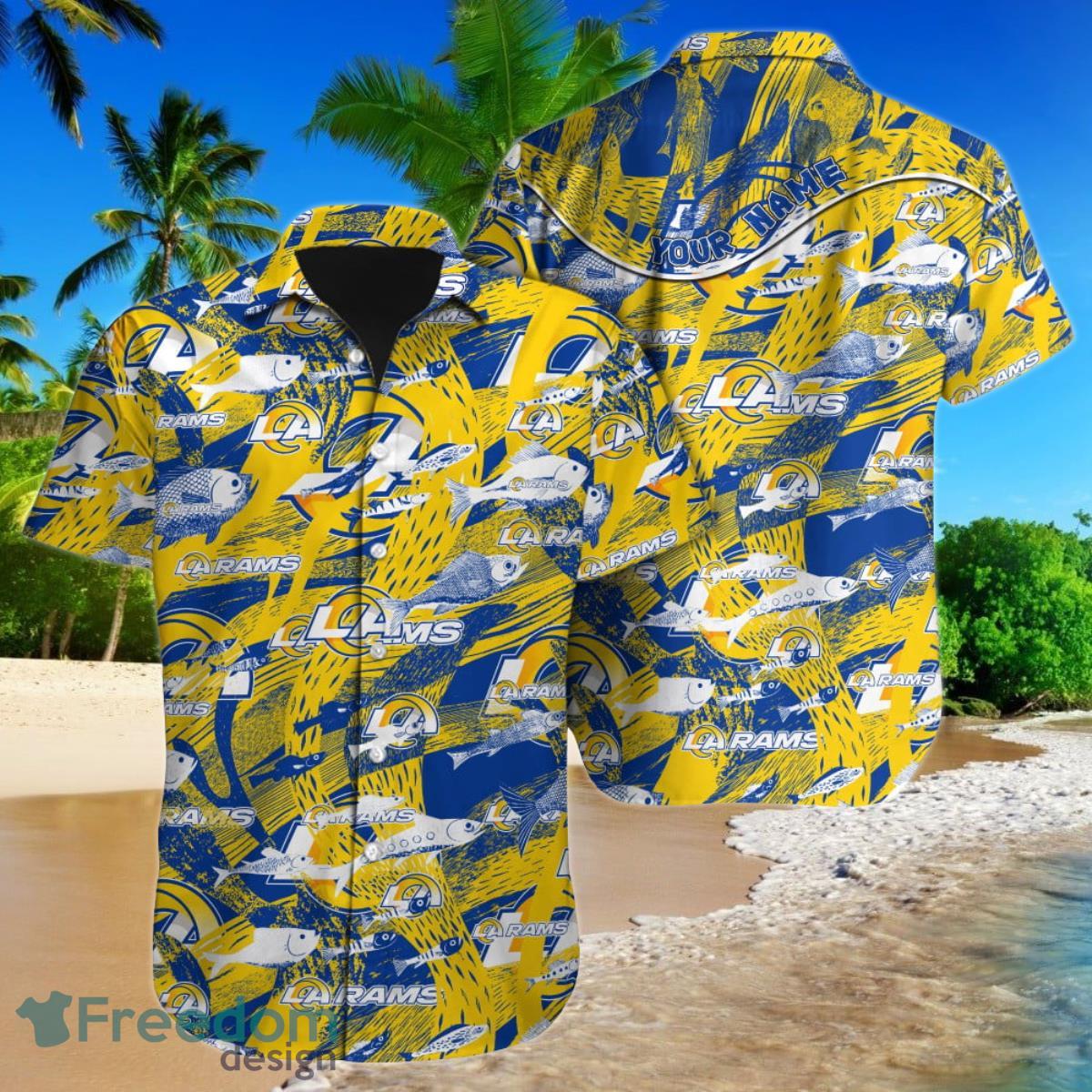 Los Angeles Rams NFL Football Custom Name Hawaiian Shirt Best Gift For Loyal Fans Product Photo 1