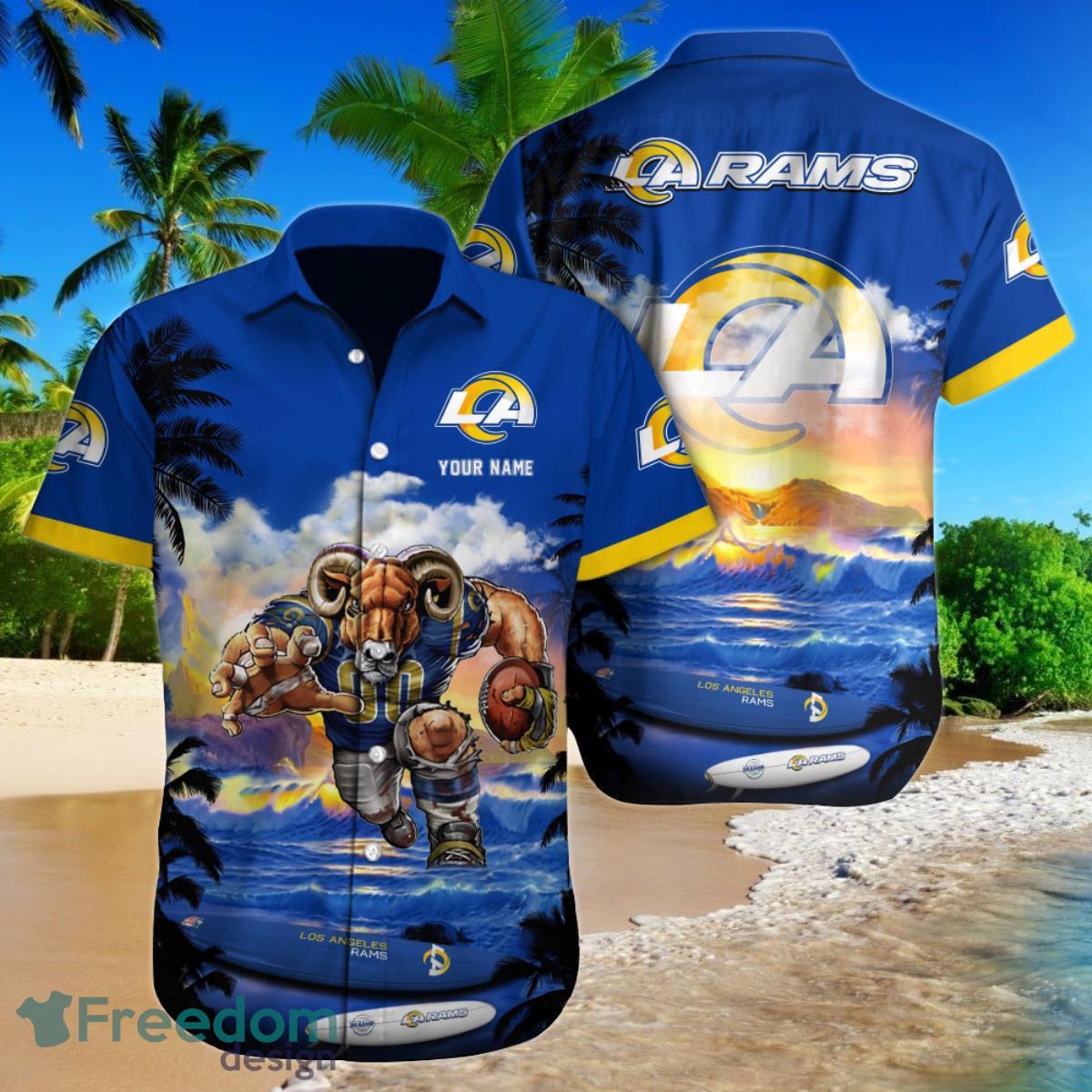 Los Angeles Rams NFL Football Custom Name Hawaiian Shirt For Men