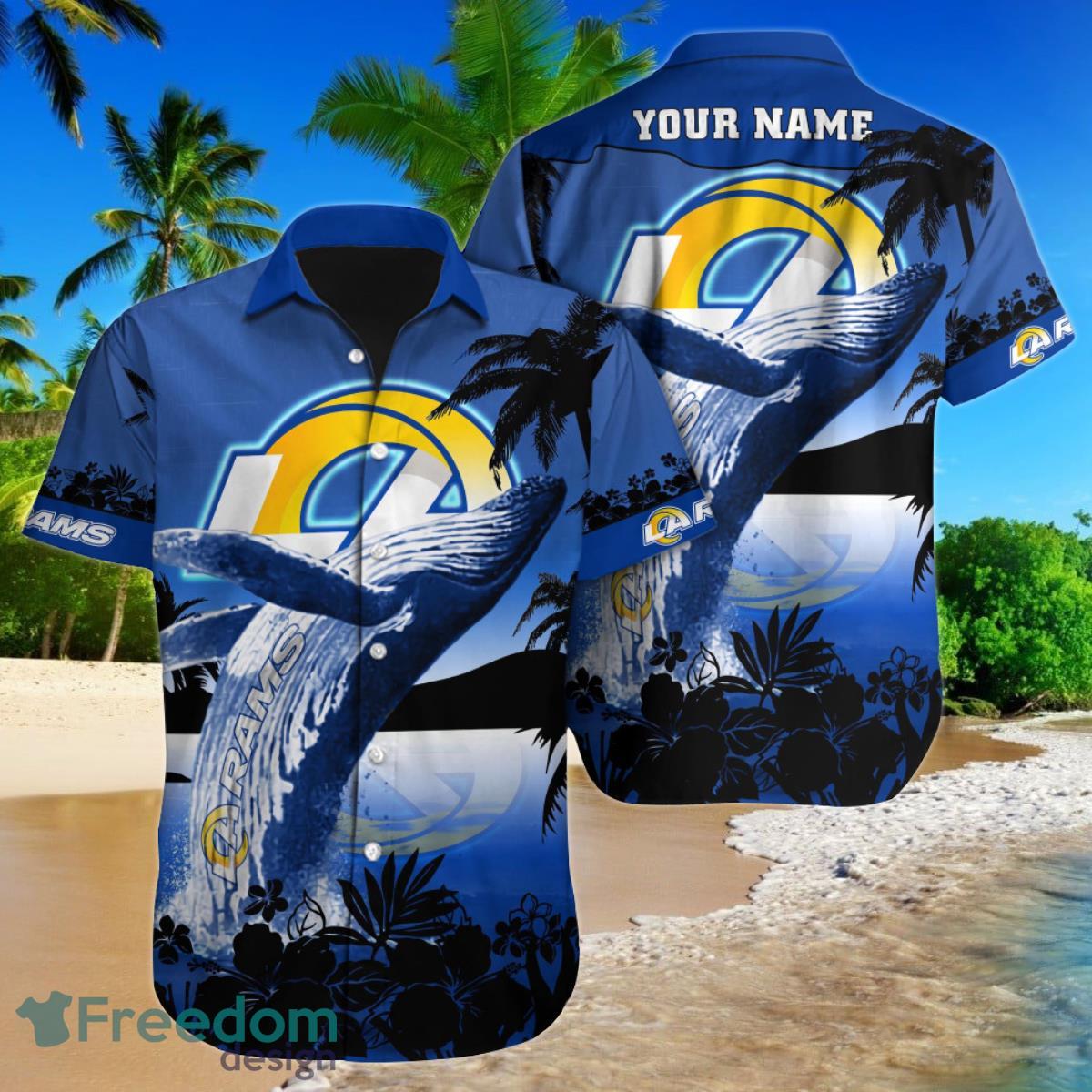 Los Angeles Rams Sport Hawaiian Shirt NFL Teams Black Gift For Men