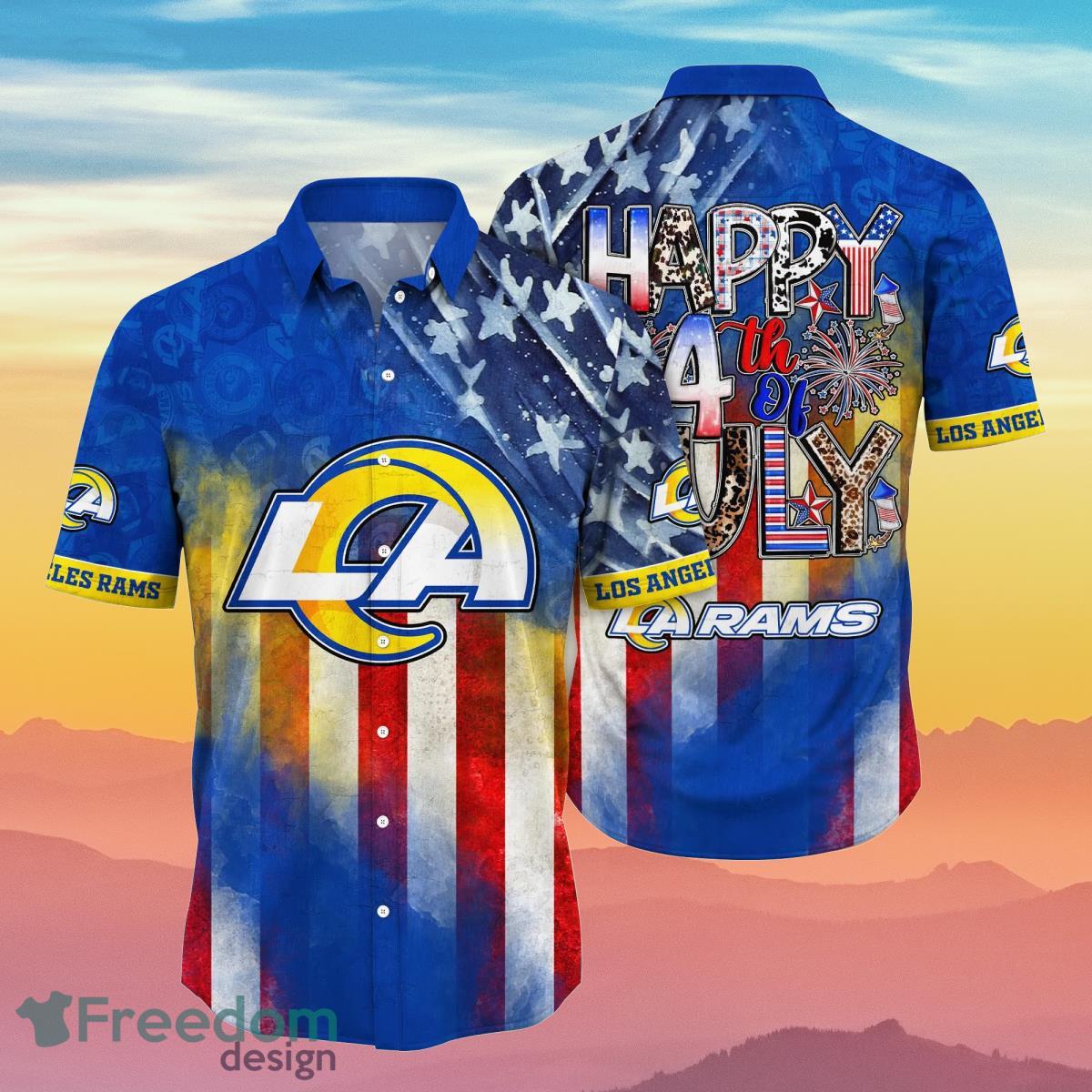 Los Angeles Rams NFL Hawaiian Shirt 4th Of July Independence Day Best Gift For Men And Women Fans Product Photo 1