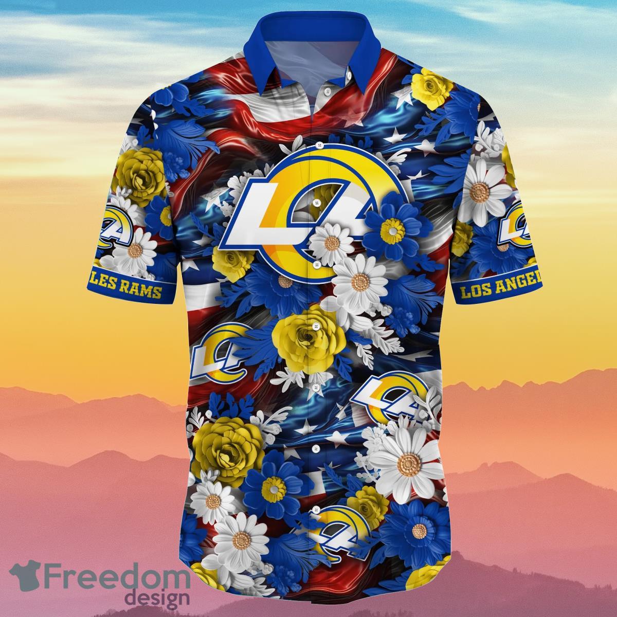 Los Angeles Rams NFL Hawaiian Shirt 4th Of July Independence Day Special Gift For Men And Women Fans Product Photo 2