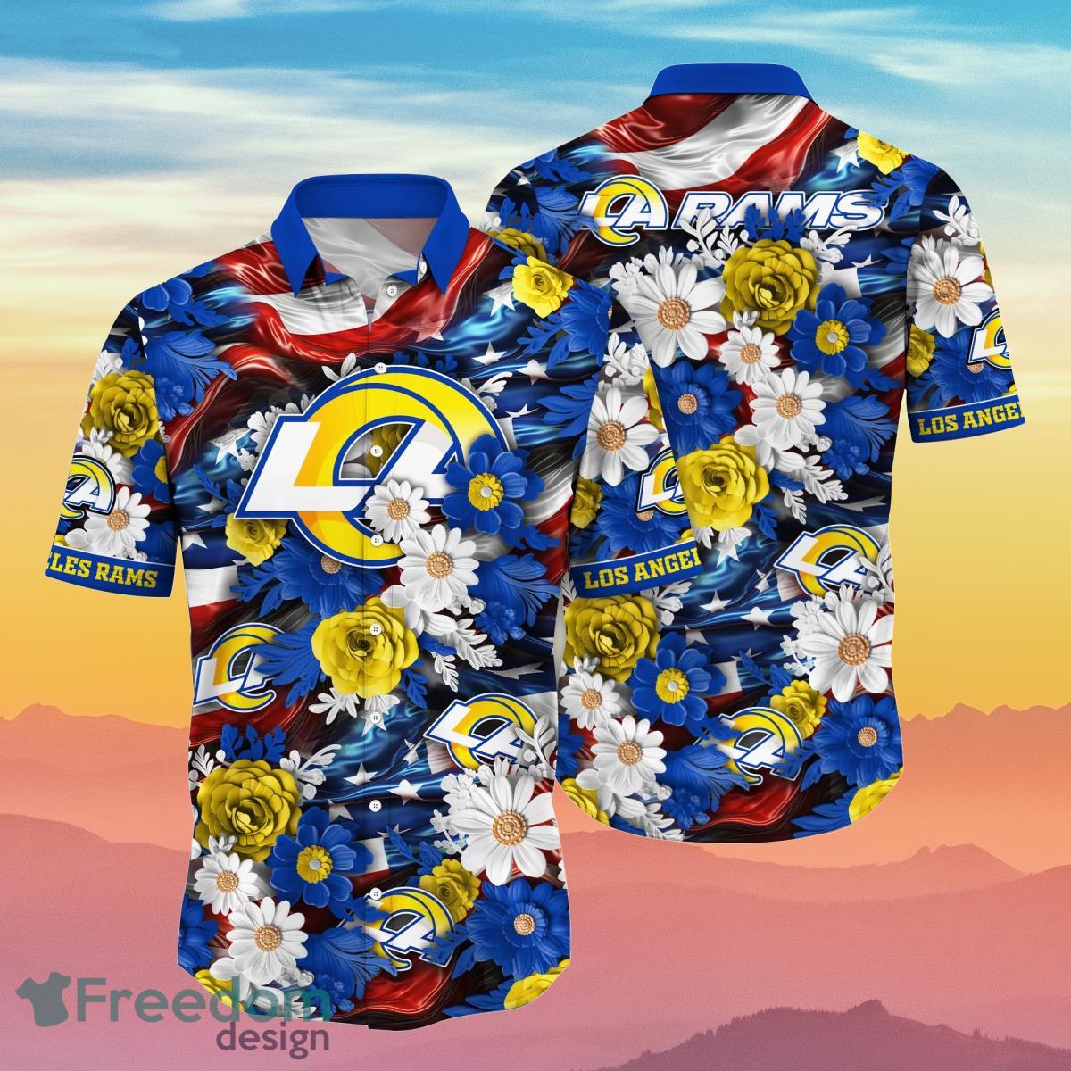 Los Angeles Rams NFL Hawaiian Shirt 4th Of July Independence Day Special Gift For Men And Women Fans Product Photo 1