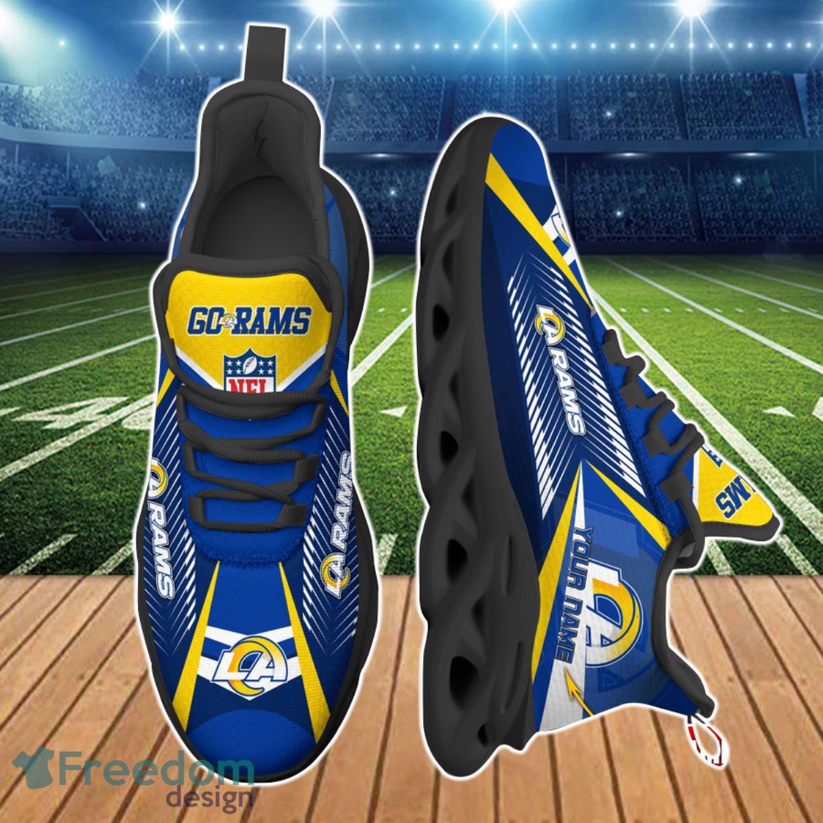 Los Angeles Rams NFL Max Soul Shoes Custom Name Best Gift For Fans Product Photo 2