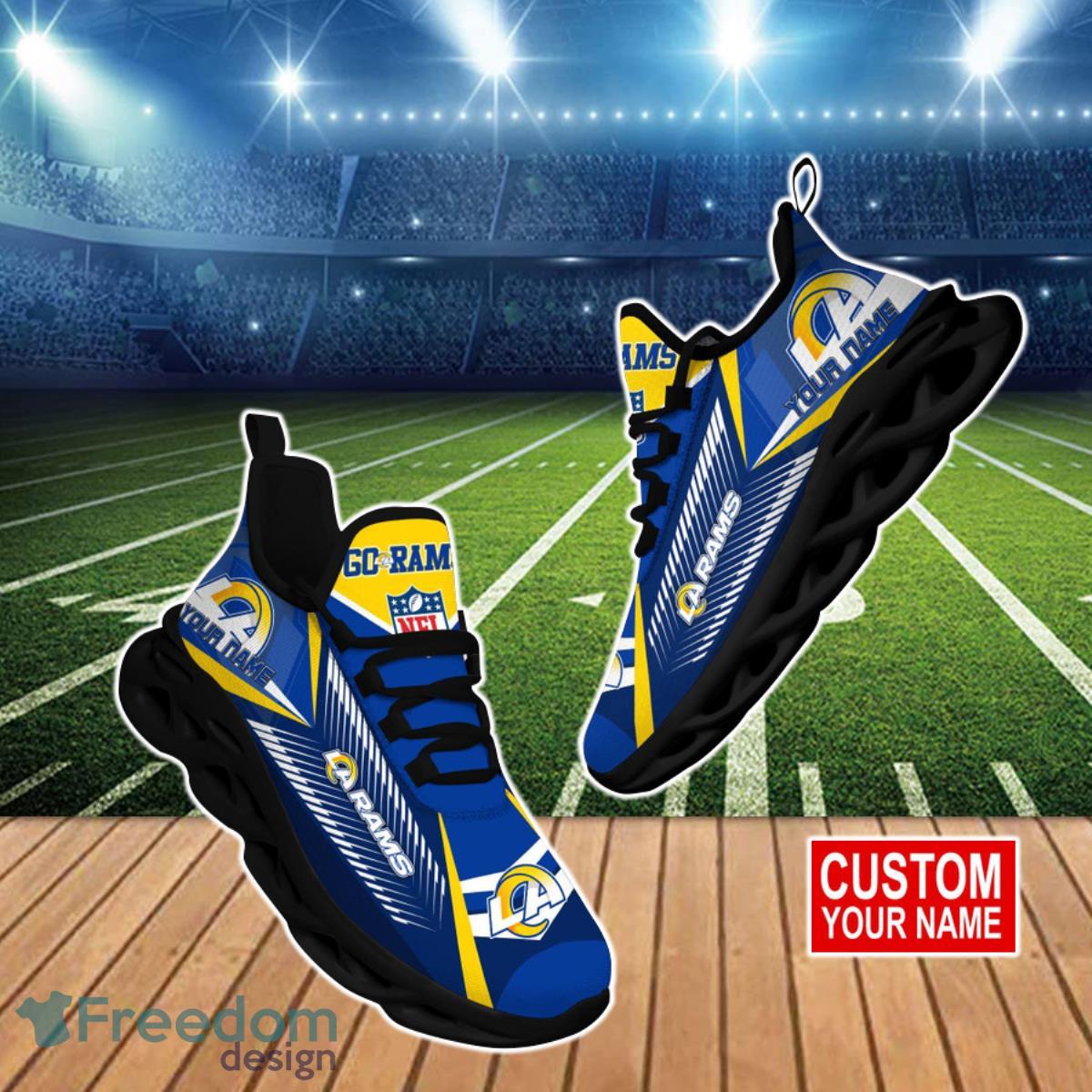 Los Angeles Rams NFL Max Soul Shoes Custom Name Best Gift For Fans Product Photo 1