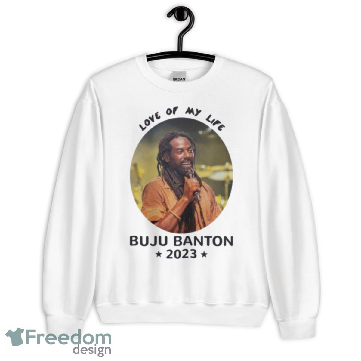 Love Of My Life Buju Banton 2023 Shirt - Unisex Heavy Blend Crewneck Sweatshirt