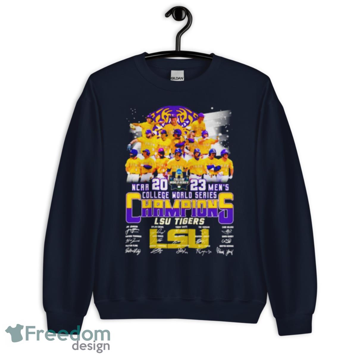 LSU Tigers NCAA 2023 Men’s College World Series Champions Shirt - Unisex Crewneck Sweatshirt-1