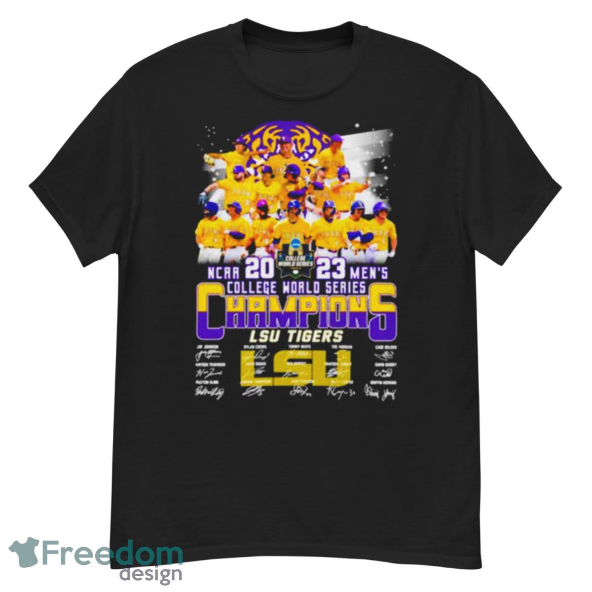 LSU Tigers NCAA 2023 Men’s College World Series Champions Shirt - G500 Men’s Classic T-Shirt