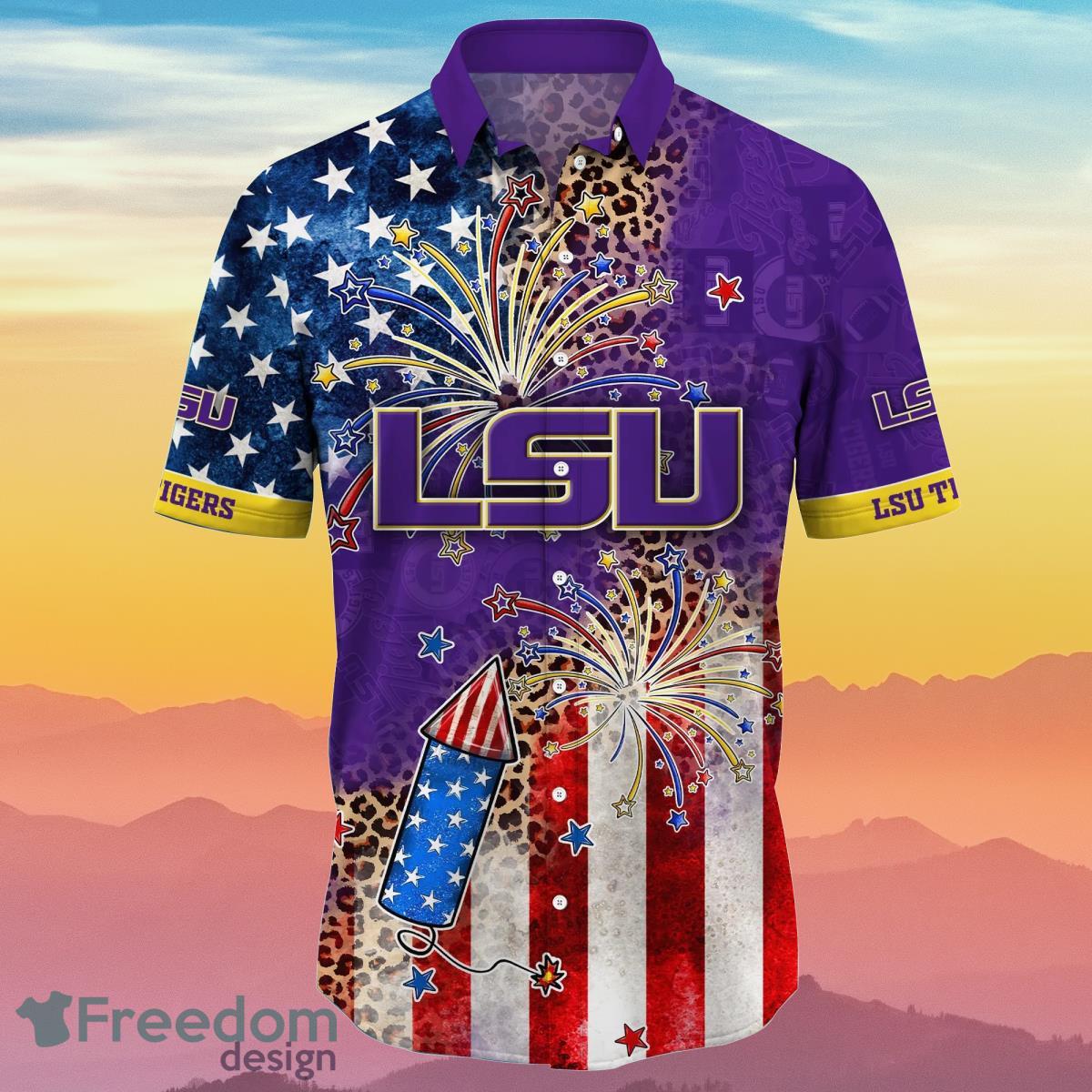 LSU TIGERS NCAA1 Hawaiian Shirt 4th Of July Independence Day Ideal Gift For Men And Women Fans Product Photo 2