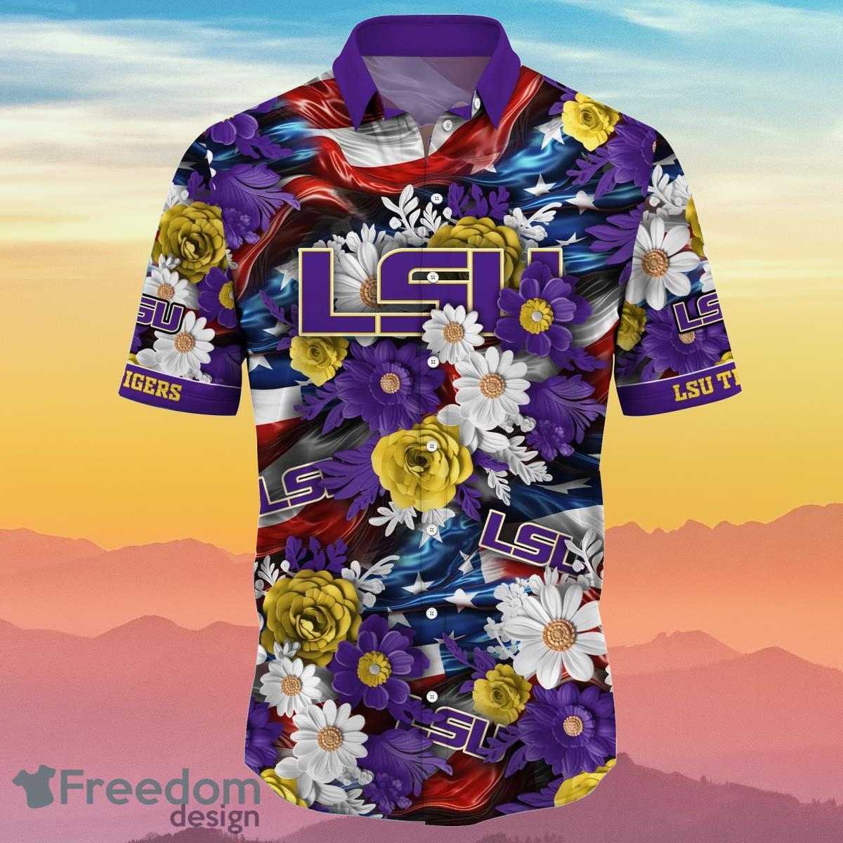 LSU TIGERS FOOTBALL Hawaiian Shirt And Short Set Gift Men Women -  Freedomdesign