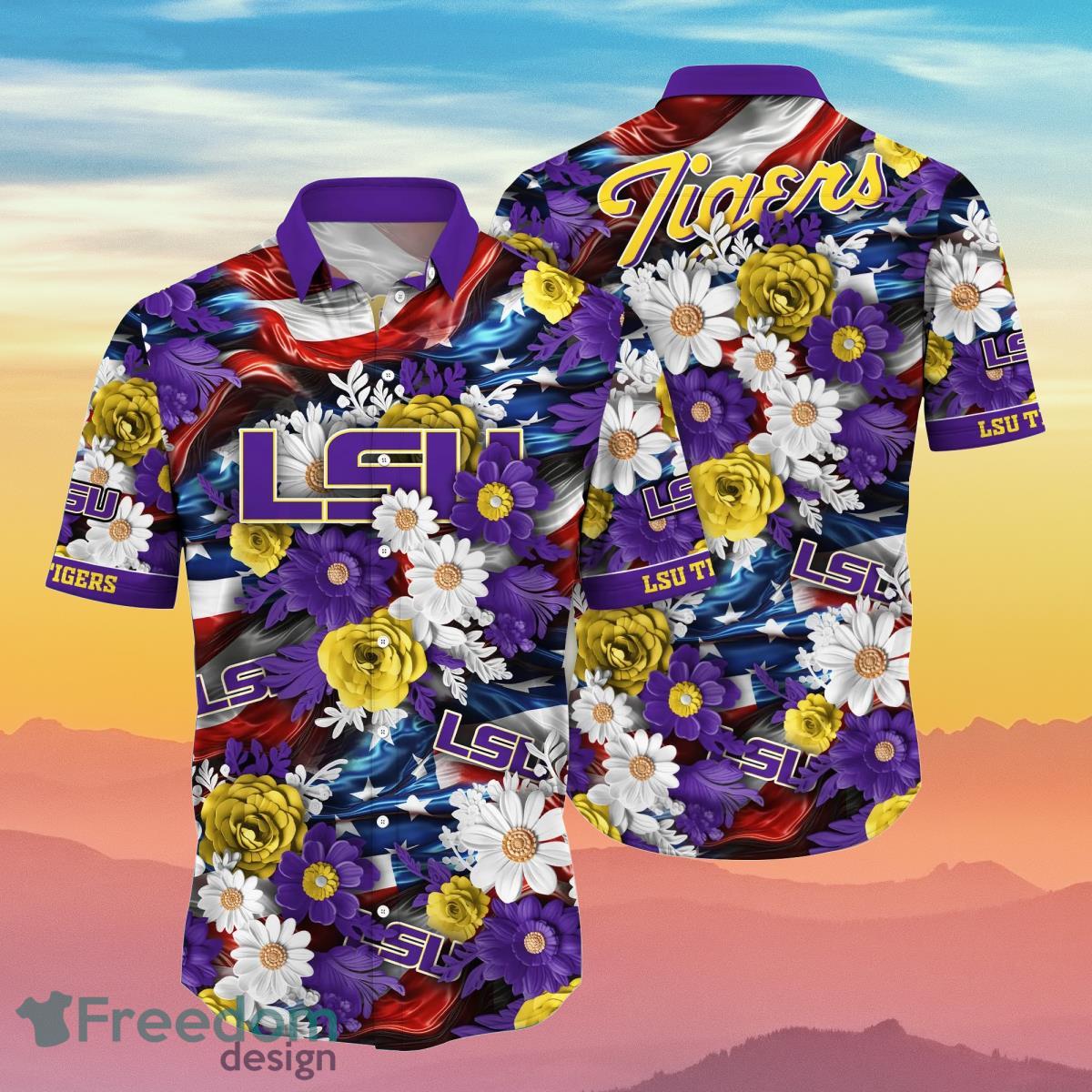 LSU TIGERS NCAA1 Hawaiian Shirt 4th Of July Independence Day Special Gift For Men And Women Fans Product Photo 1