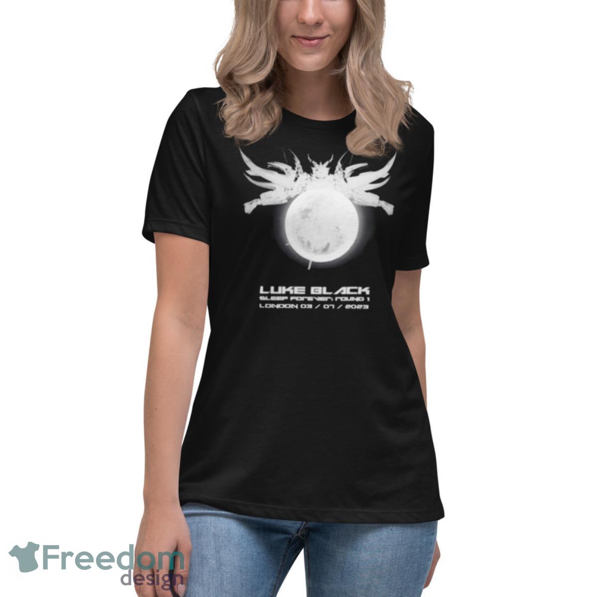 Luke Black London 03.07.2023 Shirt - Womens Relaxed Short Sleeve Jersey Tee Luke Black London 03.07.2023 Shirt - Womens Relaxed Short Sleeve Jersey Tee